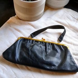 Vintage Navy Blue Clutch